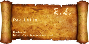 Rex Leila névjegykártya