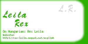 leila rex business card